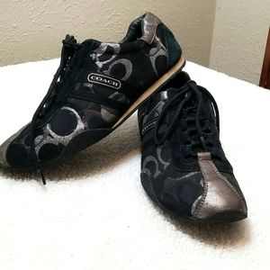 Coach  Kate Black and Silver Shoes Size 9